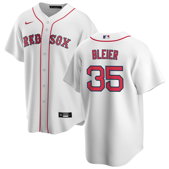 Men's Boston Red Sox #35 Richard Bleier White Cool Base Stitched Baseball Jersey